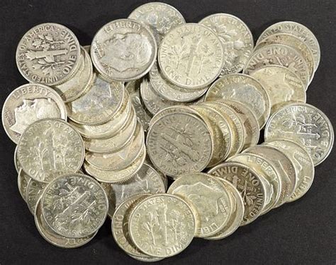 (50) 90% SILVER ROOSEVELT DIMES sold at auction on 4th January | Silver ...