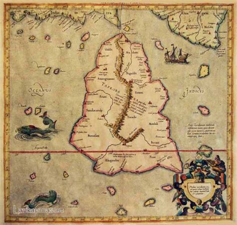 Ancient Map of Ceylon – Taprobana