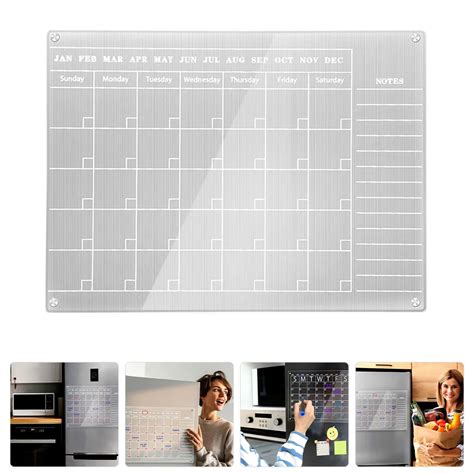 Tablero Transparente De Borrado En Seco Cristal Acr Lico Calendario