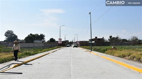 Gobierno de Texmelucan inaugura calle con concreto hidráulico