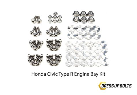 Dress Up Bolts Stage 2 Titanium Hardware Engine Bay Kit – Honda Civic ...