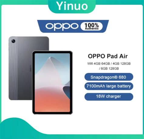 OPPO Pad Air Tablet 4GB 64GB Snapdragon 680 Octa Core 10 36 2K 60Hz