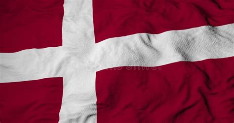 Waving Danish Flag In D Rendering Stock Video Video Of Government