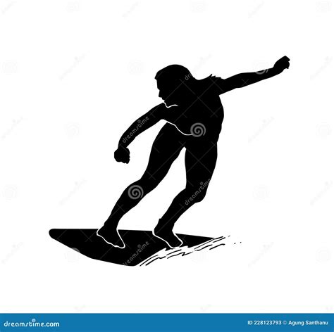 Surfer Silhouette Icon Vector Illustration CartoonDealer 84839994