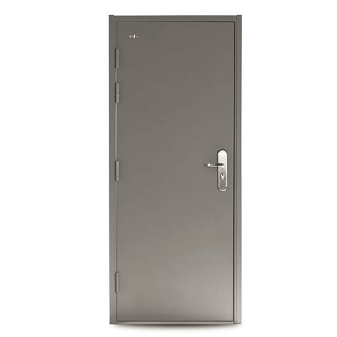 Viz Pro Quick Mount Steel Security Door With Frame And Hardware Gray