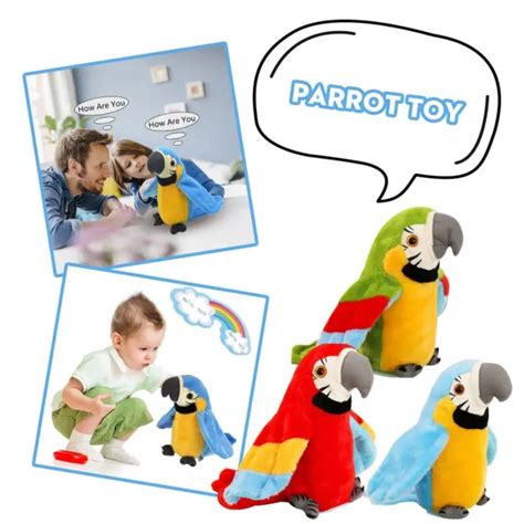 Repeating Talking Plush Parrot Toy New F6x7 E0d8 Eur 12 53 Picclick Fr