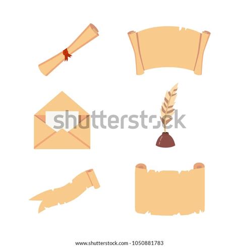 Old Paper Scroll Vector Set Retro Stock Vector (Royalty Free ...