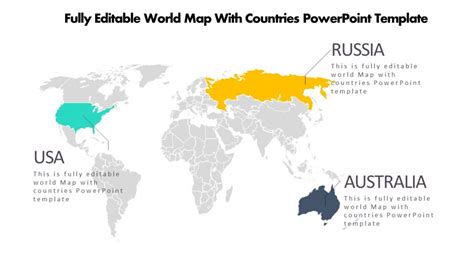 Fully Editable World Map With Countries Powerpoint Template Pptuniverse