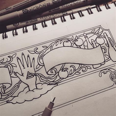 Poison Apple Printshop On Instagram Outlining Wip Sketchbook