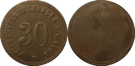 30 Pfennig Leba Kriegsgefangenenlager Alemania Dinero De