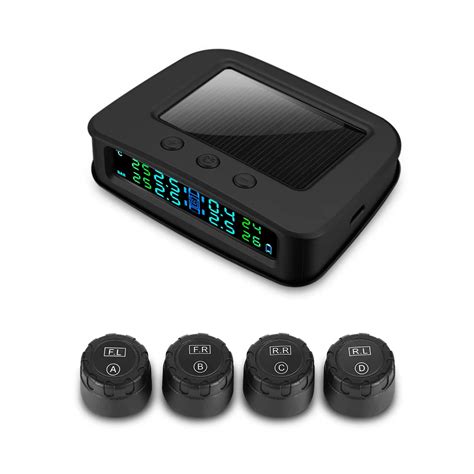 Universal Solar Powered Tpms Car Tire Pressure Monitor System