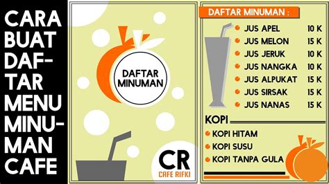 Detail Contoh Menu Minuman Cafe Koleksi Nomer