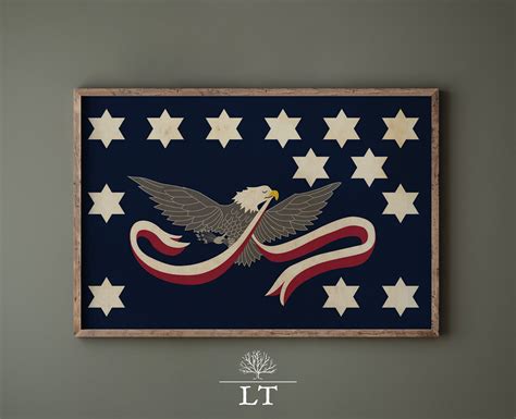 Vintage Whiskey Rebellion Flag Printable Patriotic Wall Art Gonzales ...