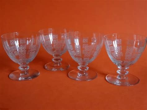 Anciens Verres A Aperitif Cristal Dans Le Gout De Baccarat Art Deco