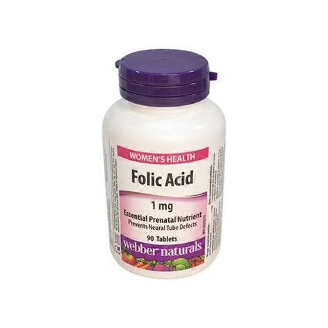 Webber Naturals 1mg Folic Acid Tablets 90 Ct Delivery Or Pickup Near Me Instacart