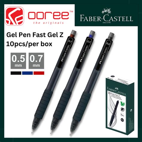 10PCS BOX FABER CASTELL FAST GEL Z AIR GEL PEN 0 5MM 0 7MM