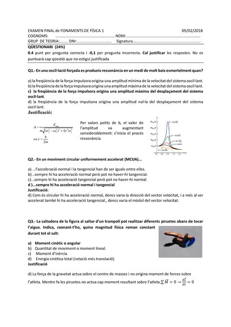 Exam Questions And Answers Examen Final De Fonaments De F Sica