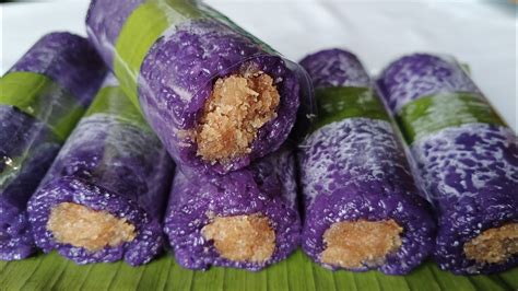 Ube Malagkit Sticky Rice Roll Youtube