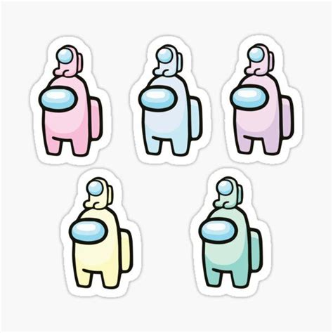 Kawaii Cute Among Us Stickers