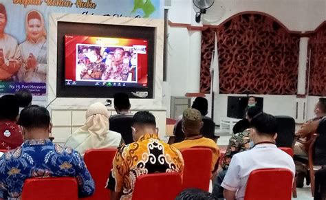 Peluncuran Tahapan Pemilu 2024 Bupati H Sukiman Harap Pesta Demokrasi