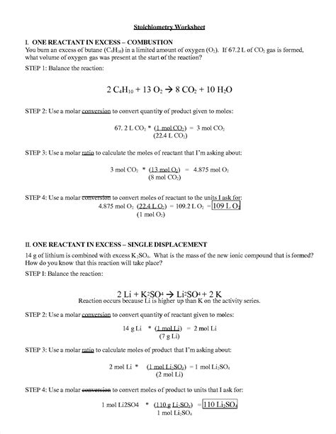 Solution Stoichiometry Worksheet With Answers Studypool