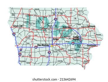 Tennessee State Road Map Interstates Us Stock Vector (Royalty Free ...