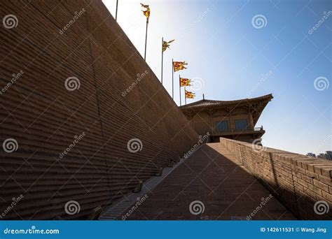 Chinese Tourist Attractions Daming Palace Site Park In Xi`an Stock