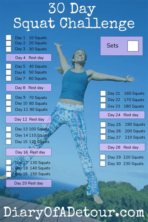 30 Day Squat Challenge Printable Pdf Printable Templates Nbkomputer