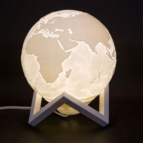 Large Earth Globe Lamp by Daniel Ryan | Download free STL model ...