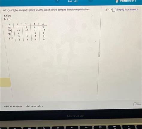 Solved Let H X F G X And P X G F X Use The Table Chegg