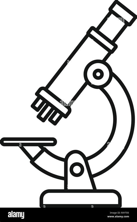 Microscope Icon Outline Microscope Vector Icon For Web Design Isolated