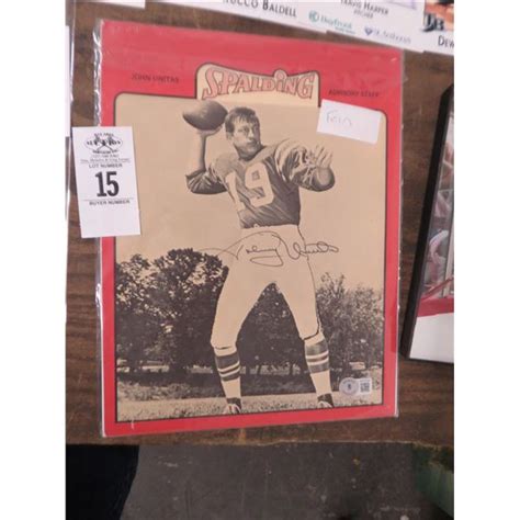 Johnny Unitas Autographed Photo W Coa