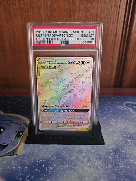 2019 Pokemon Moltres Zapdos Articuno GX 69 68 Rainbow FA Hidden Fates