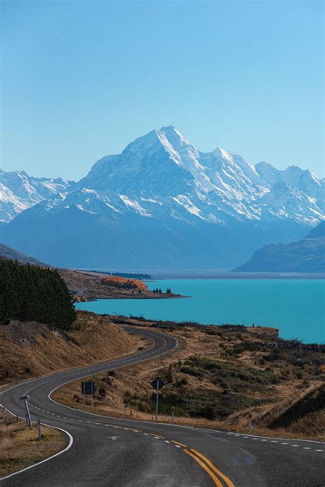 Hd Wallpaper Lake Mountains Road Lake Pukaki New Zealand