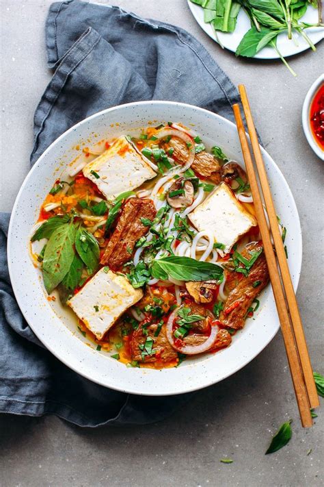 Vegan Bún Bò Huế Full of Plants Recipe Bún bò huế Vegetarian