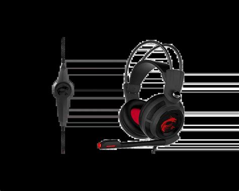 Msi Ds502 Bedrade Surround Gaming Headset Black Tones Morgen In Huis