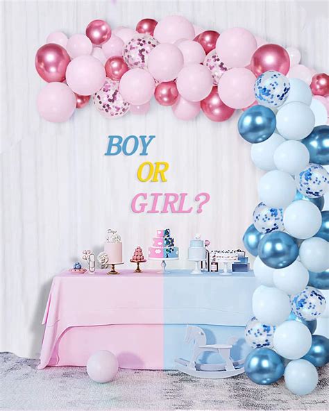 BLOOMWIN Kit Arco Palloncini Blu E Rosa Gender Reveal Arco Palloncino