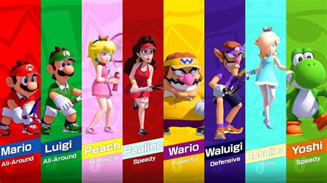 Mario Tennis Aces All Characters Dlc Included Youtube