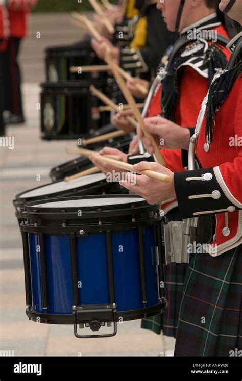 Scottish Military Band Drummers Stock Photo Alamy