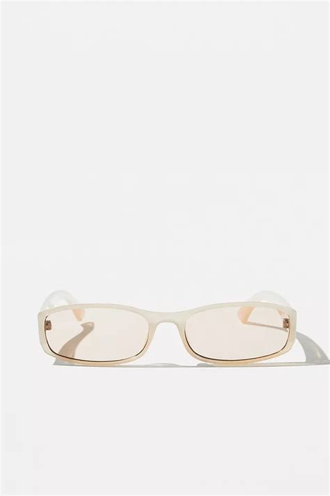 Uo Josephine Skinny Oval Sunglasses Urban Outfitters Uk