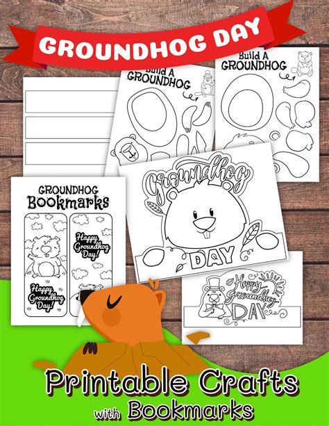 Groundhog Day Holiday Worksheets Printable Activities Coloring for Kids ...