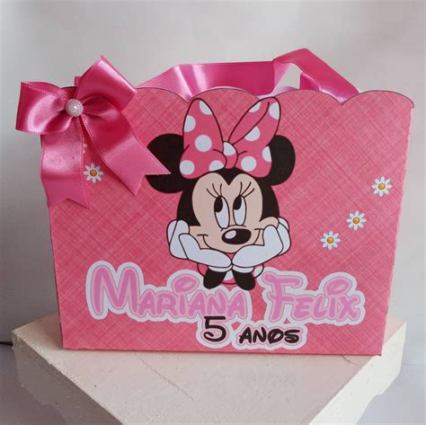 Sacolinha Personalizada Minnie Rosa Elo Produtos Especiais