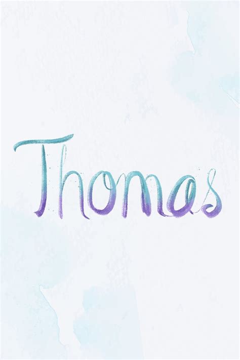 Thomas name vector hand lettering | Free Vector - rawpixel