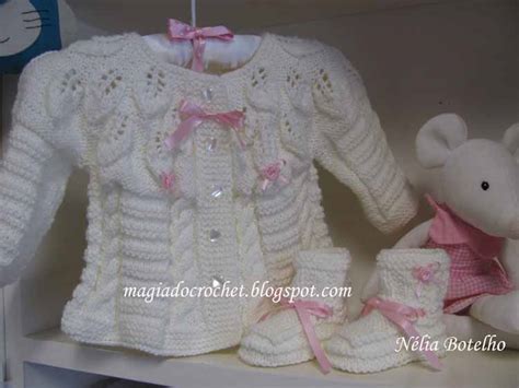 Magia do Crochet Conjunto para bebé em tricot e crochet