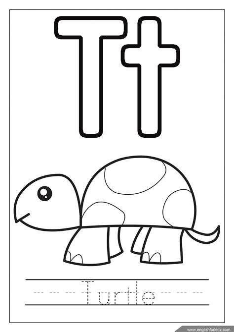 Letter T Worksheets Flash Cards Coloring Pages