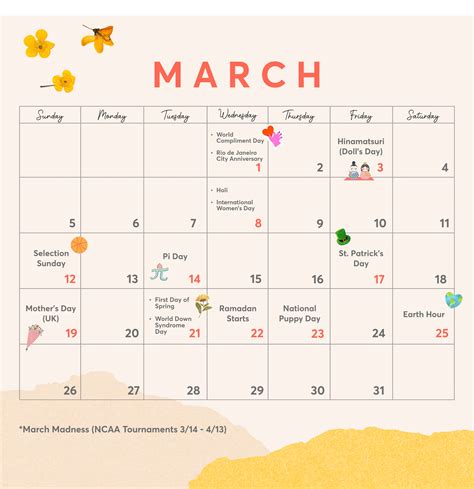 March 2023 Holiday Calendar - PicCollage