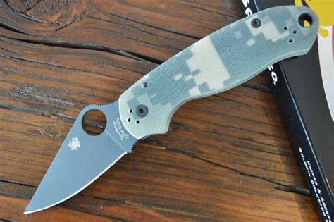 Spyderco Paramilitary 3 Camo G10 Black Cpm S30v Blade C223gpcmobk