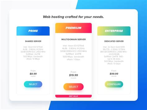 25 FREE PSD Pricing Tables Templates For The Best Website Design