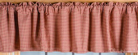 Formidable Red Checkered Valance Hanging Loops Curtains