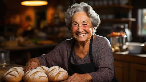 Premium Photo Traditional Cooking Hispanic Grandmother Making Bread